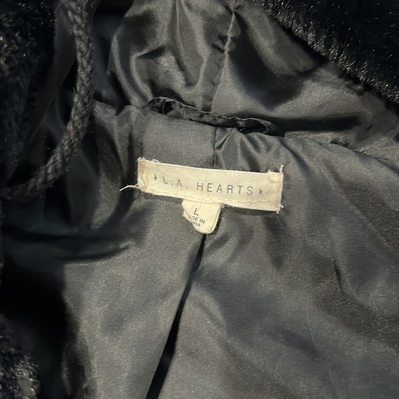 PACSUN LA HEARTS FAUX FUR HOODED JACKET - Picture 4 of 5